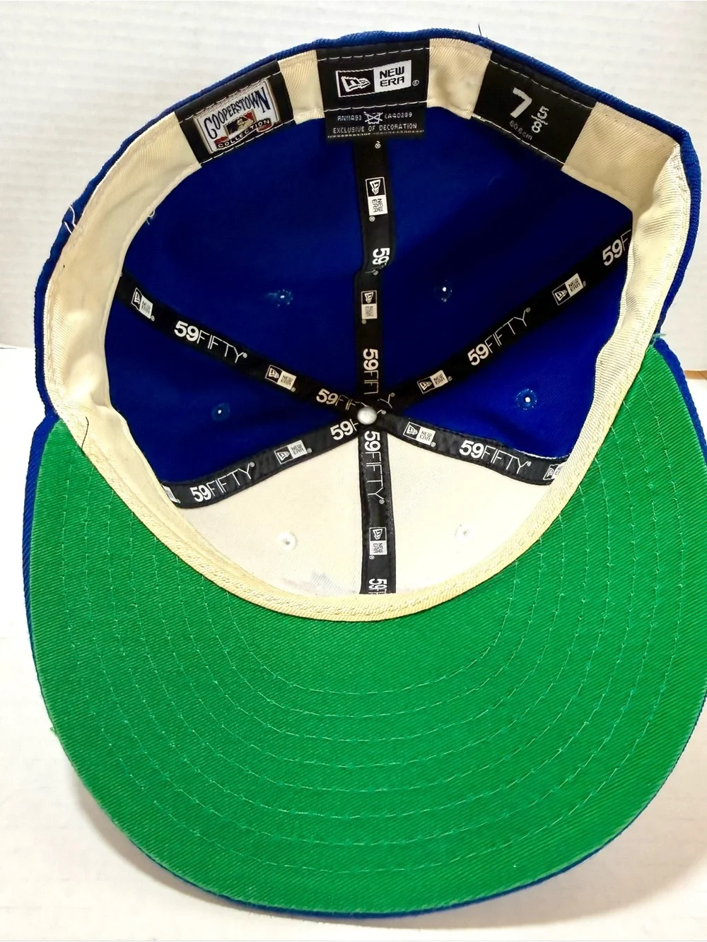 Toronto Blue Jays Retro New Era 59Fifty Fitted Hat/Cap 7 58 2tone Green Uv